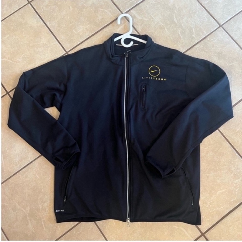 NIKE LIVESTRONG JACKET men’s black zip up long sleeve , size
XL, DRI-FIT.